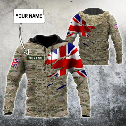 Remembrance Britain Camo Soldier 3D print shirts