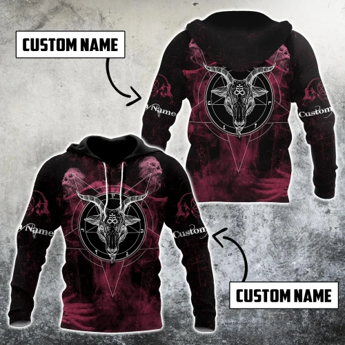 3D All Over Printed  Satanic Unisex Shirts Custom Name XT PD02022101