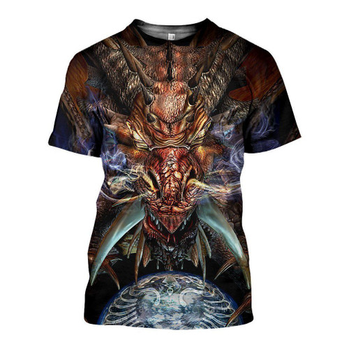 3D All Over Printed Dragon Art Shirts