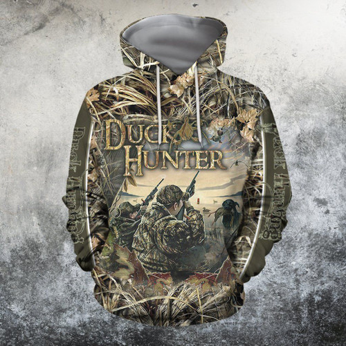 3D All Over Printed Duck Hunter Hoodie