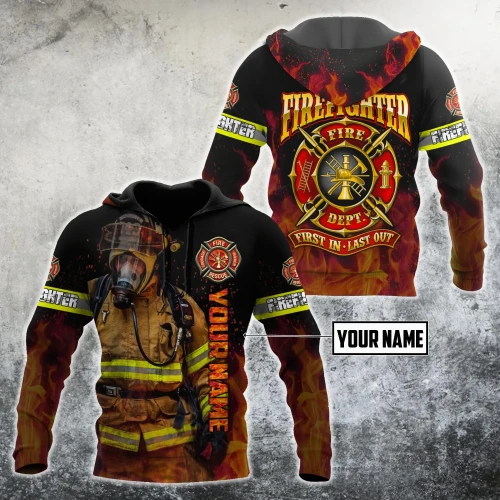 3D All Over Printed Firefighter  Unisex Shirts Custom Name XT