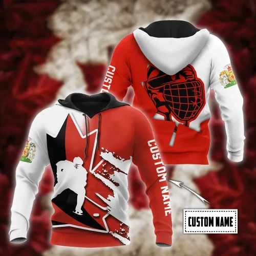 3D All Over Printed Hockey Canada Unisex Shirts VP25022102 Custom Name XT