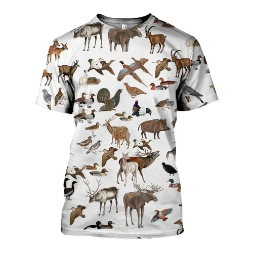3D All Over Printed Hunting Animals Shirts and Shorts
