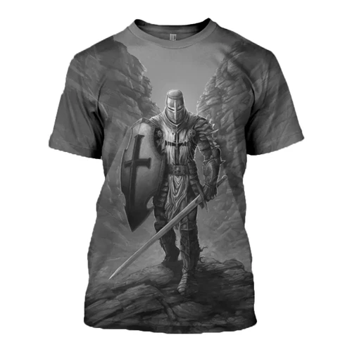 3D All Over Printed Knights Templar Shirt