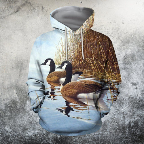 3D All Over Printed Two Canada Geese Shirts