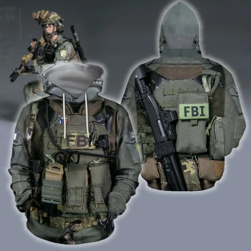 3D All Over Printed U.S FBI Team