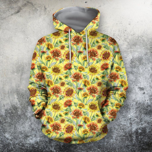 3D All Over Printing Sunflower Shirt
