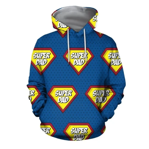 3D All Over Super Dad Hoodie