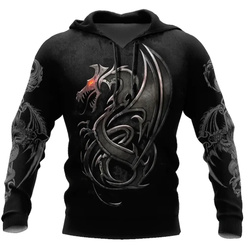3D Armor Tattoo and Dungeon Dragon Hoodie HAC130102