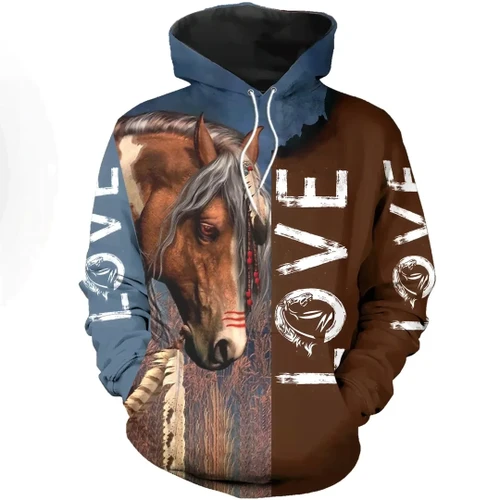 3D LOVE HORSE Shirt for Men & Women - Winter Set HR11