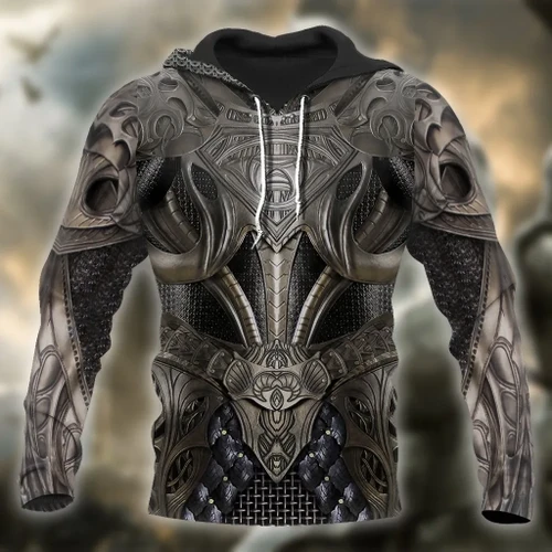 3D Printed Hoodie Chainmail Knight Armor Clothes JJ060304