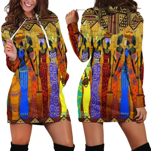 African Women Hoodie Dress TN TNA06052103.S2