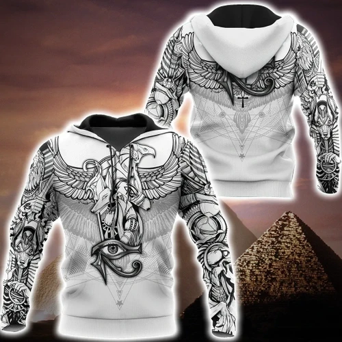 Egyptian Gods Ancient Tattoo white ver unisex 3d print shirts
