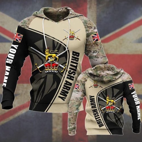 Custom name British Army UK Veteran 3D print shirts