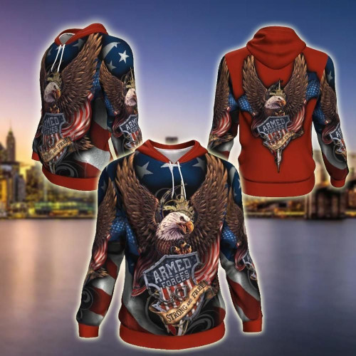 Eagle Armed Force 3D all over printing shirts for men and women