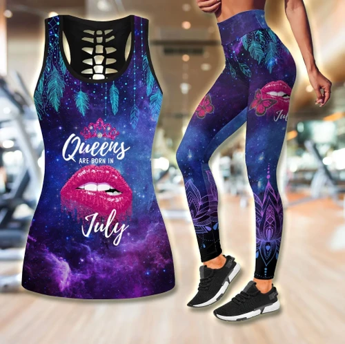 Queens are born in July Galaxy combo legging+tank