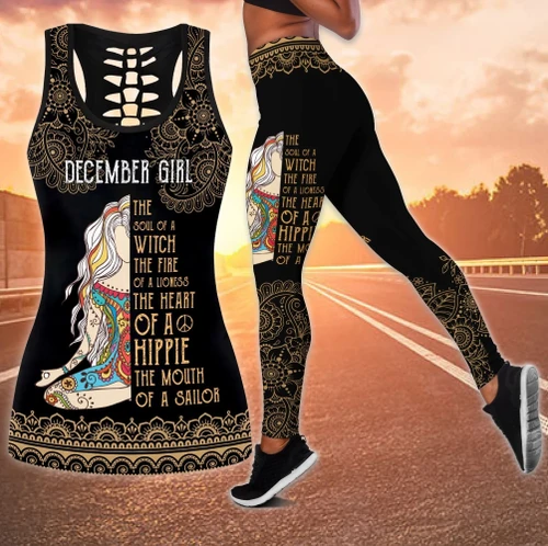 December girl The soul of a Witch Yoga Combo Legging Tank