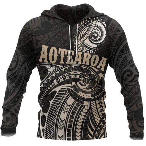 Maori Tattoo with Map New Zealand All Over Hoodie