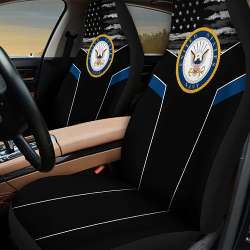 US Navy 3D design print car seat covers Proud Military