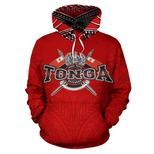 Tonga All Over Hoodie Red