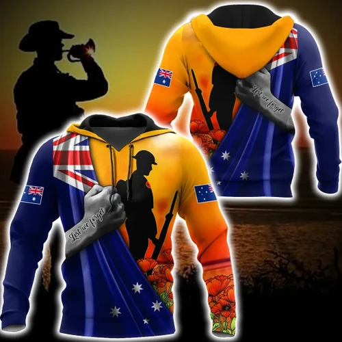 Lest we forget Australia Veteran 3D print shirt