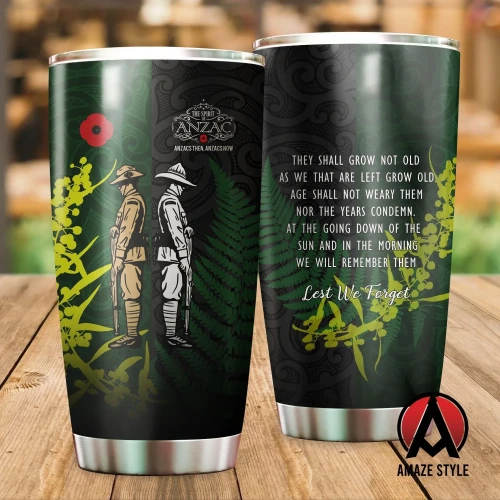 Honor and respect day the ode Kiwi and Australia Soldier Stainless Steel Tumbler 20 Oz