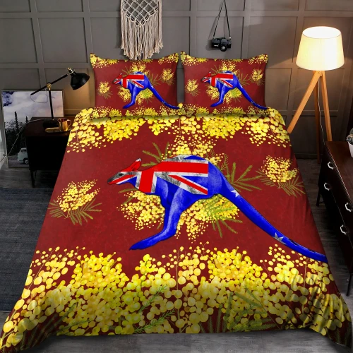 Australia Kangaroo Golden Wattle bedding set