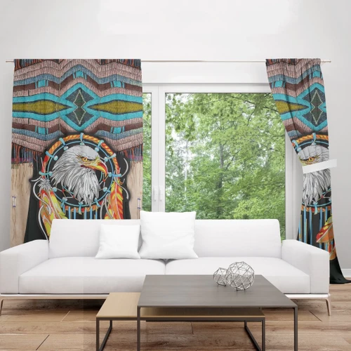 Dreamcatcher Eagle Native Blackout Thermal Grommet Window Curtains