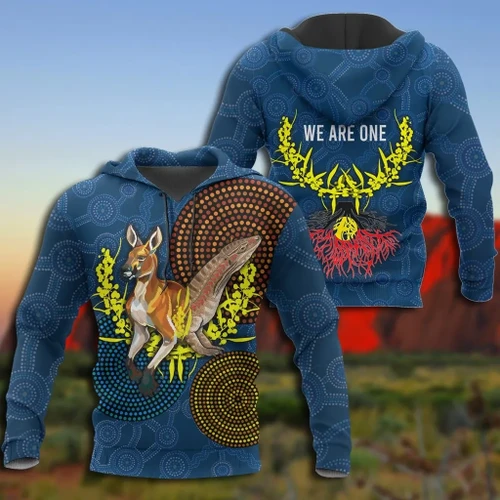 We are one Koori and Australia all over shirt for men and women blue