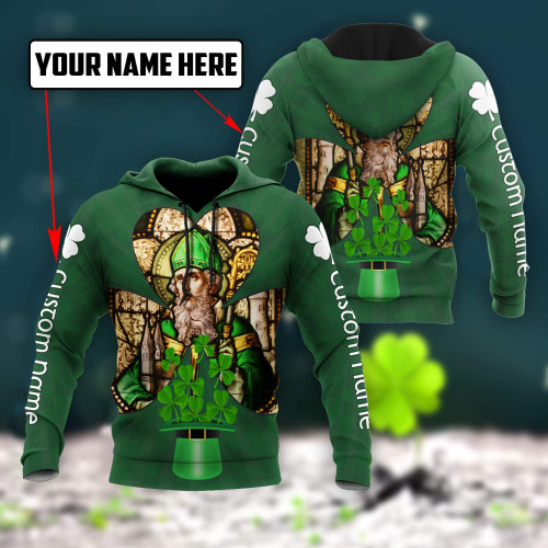 Custom name Shamrock Saint Patrick's Day 3D Design print shirts