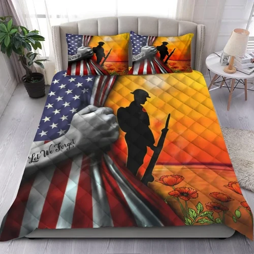 Thank You for Your Service Veteran Quilt Bedding set Proud Military