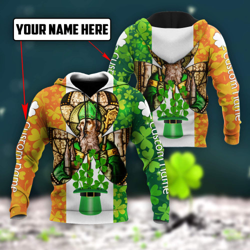 Custom name Ireland Saint Patrick's Day 3D Design print shirts