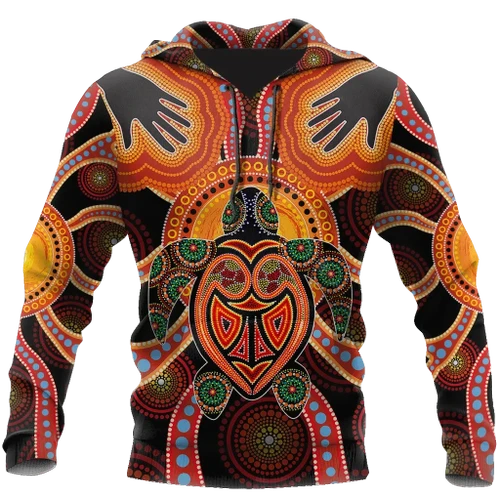 Aboriginal Turtle Touch the Sun Bedding Set, Australia Indigenous Painting Art shirts for men and women