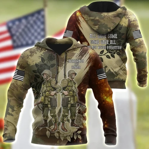Memorial day Remember and honor the heroes 3D over printed shirts Proud Military