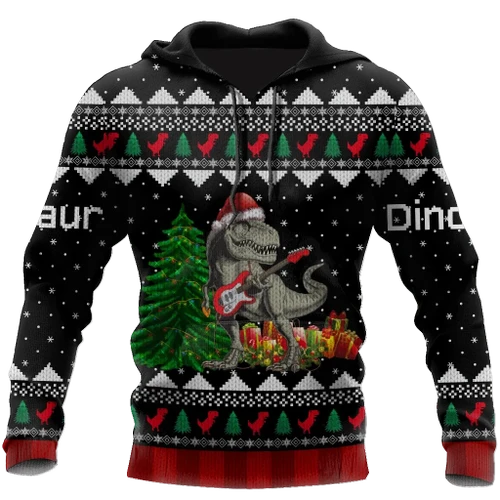 Dinosaur Christmas 3D all over printed shirts
