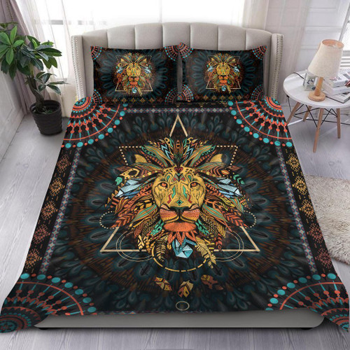 Beautiful Lion King Native Quilt Bedding set