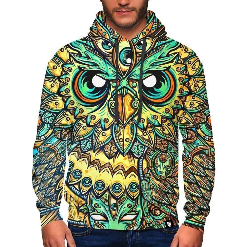 God Owl of Dreams Zip-Up Hoodie