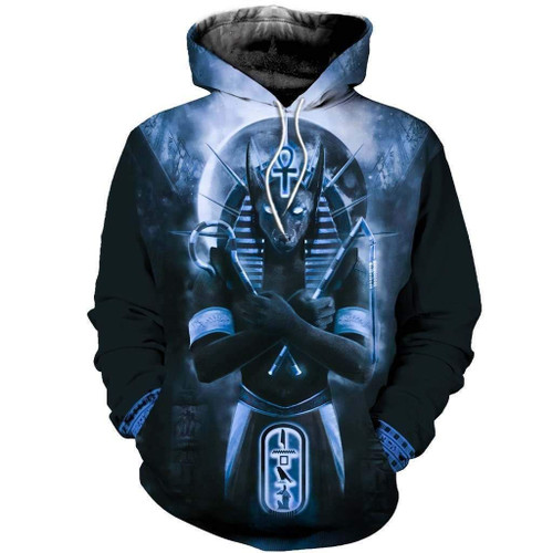 Egyptian Ancient Gods HC3107 Anubis Blue 3D All Over Printed Clothes