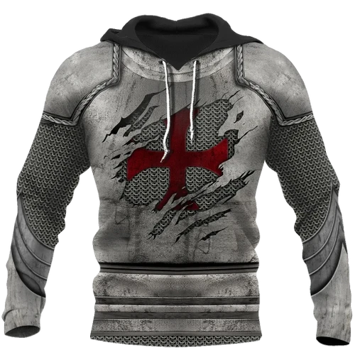 Knight Templar 3D All Over Printed Hoodie Chainmail JJ260201