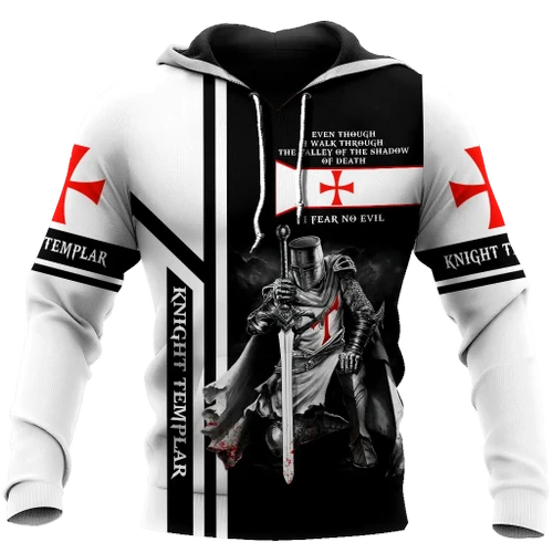 Brave Knight Templar 3D All Over Printed Shirts Hoodie MP28082006