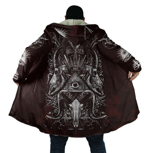 Satanic Tribal 3D All Over Printed Hooded Coat MP180301