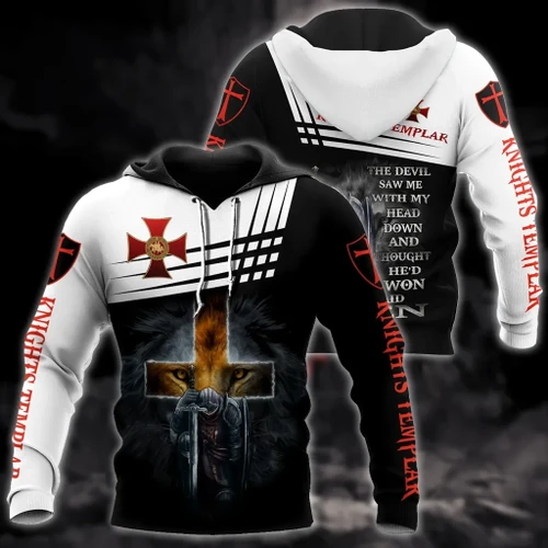 Knight Templar God Jesus 3D All Over Printed Shirt Hoodie For Men And Women MP22082002