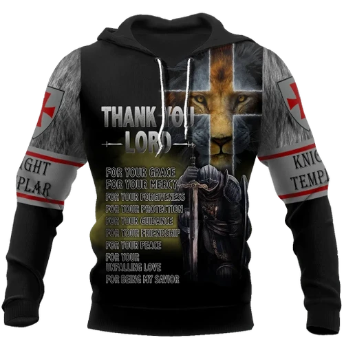 Brave Knight Templar God 3D All Over Printed Shirts JJ010401