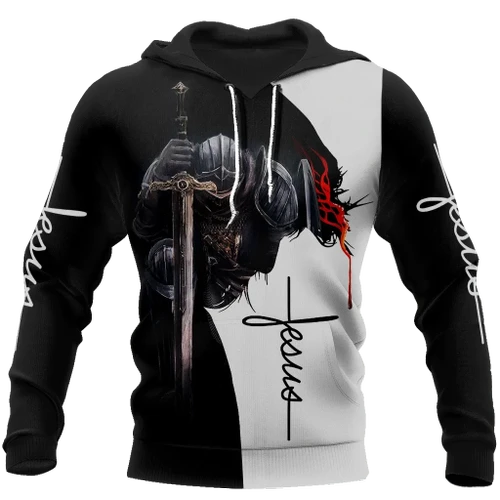 Knight God Jesus 3D All Over Printed Shirt Hoodie For Men And Women JJ060401