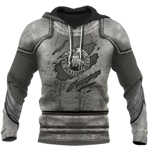Knight Templar 3D All Over Printed Hoodie Chainmail JJ050301