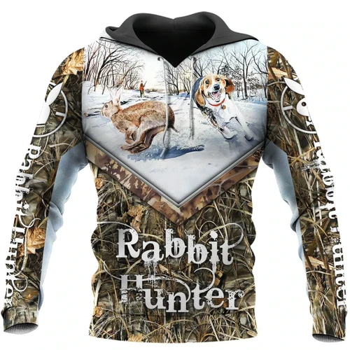 Rabbit Beagle Hunting 3D All Over Printed Shirts Hoodie MP995