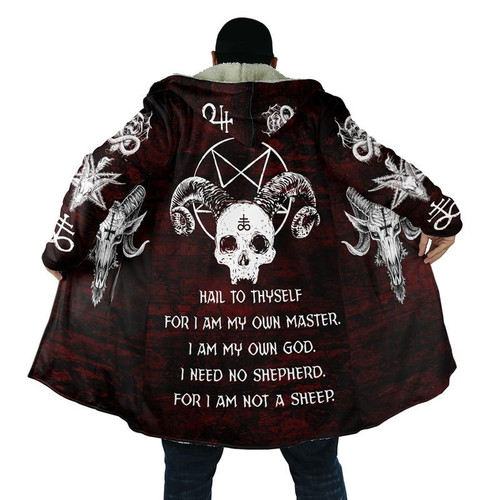 Satanic Tribal 3D All Over Printed Hooded Coat MP180305