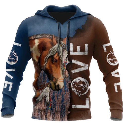 Love Horse 3D All Over Printed Shirts For Men And Women TR2204201
