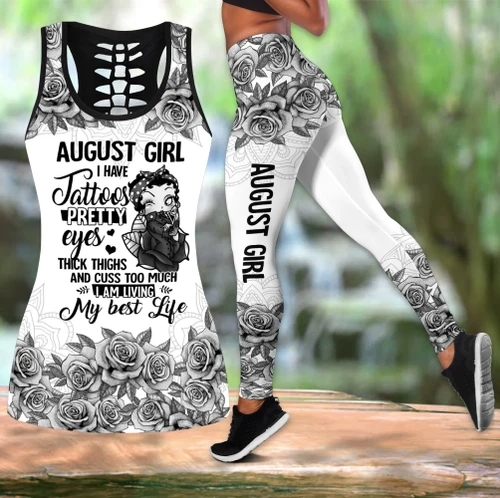 Tattoo And Pretty Eyes August Girl Combo Tank + Legging Pi15082008S