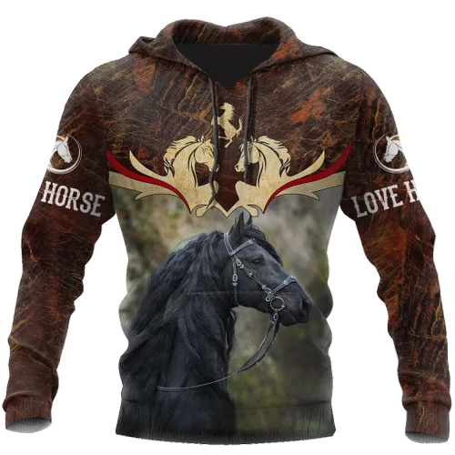 Love Horse 3D All Over Printed Shirts  Hoodie MP09082001S2